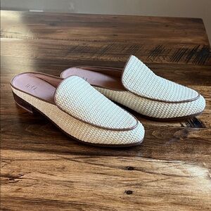 J.Jill Womens 11 Like New Ariel Loafer Mules Natural